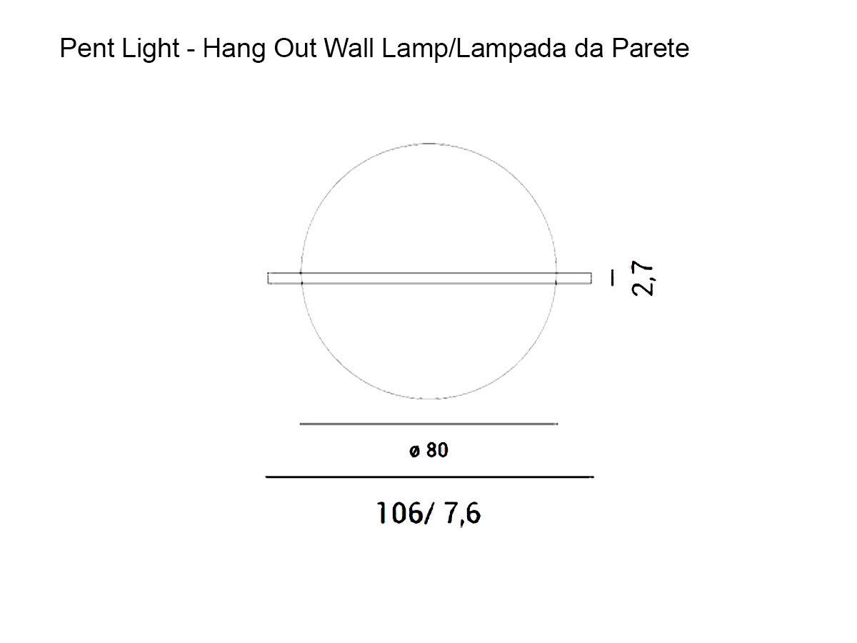 Penta Light Hang Out Large Single Wall Lamp
