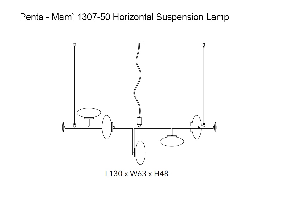 Penta Light Mami 1307 50 Horizontal Suspension Lamp