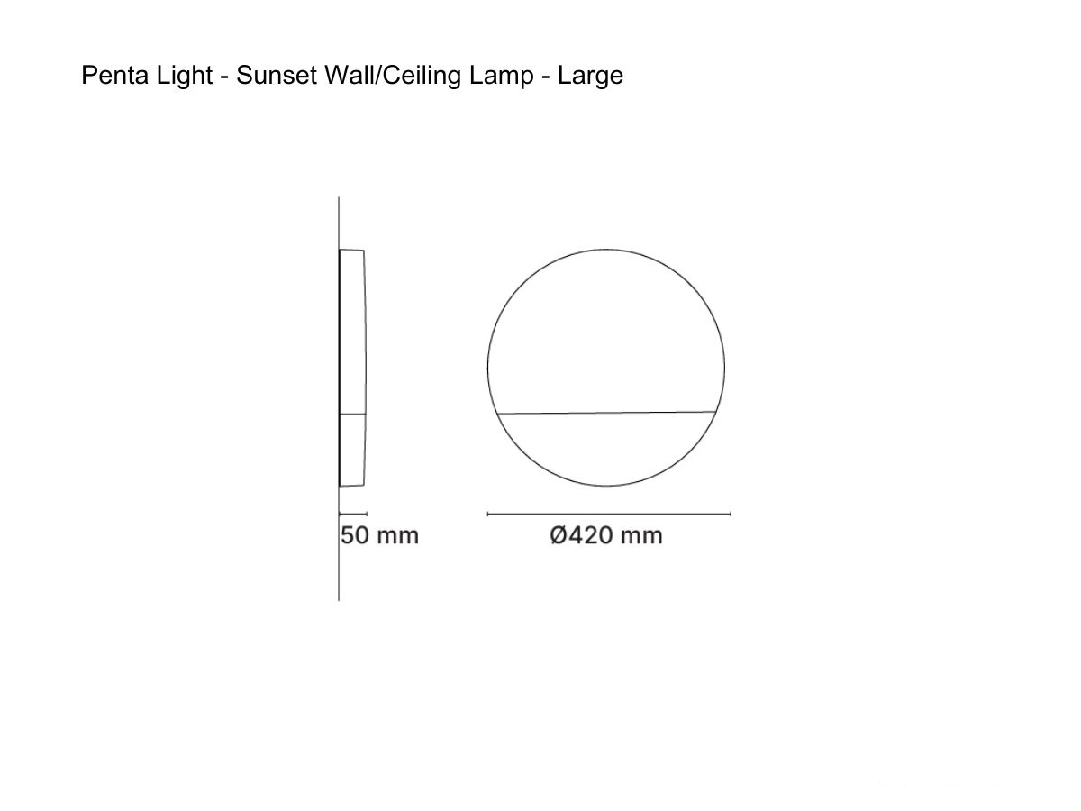 Penta Light Sunset Wall Ceiling Lamp Large