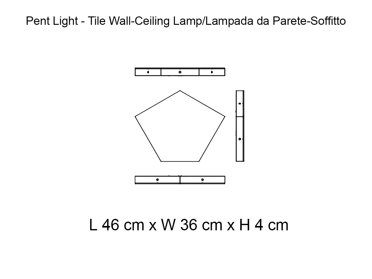 Penta Light Tile Wall Ceiling Lamp