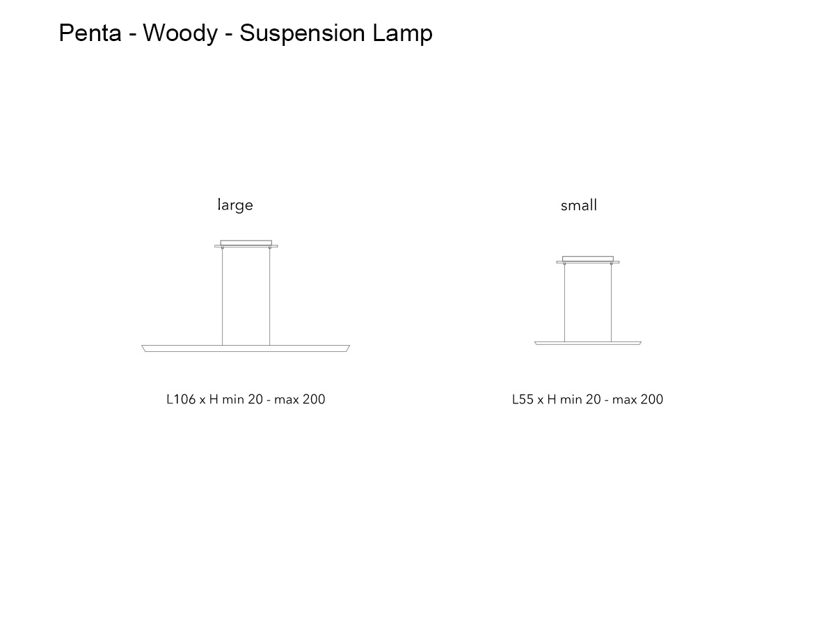 Penta Light Penta Woody Suspension Lamp