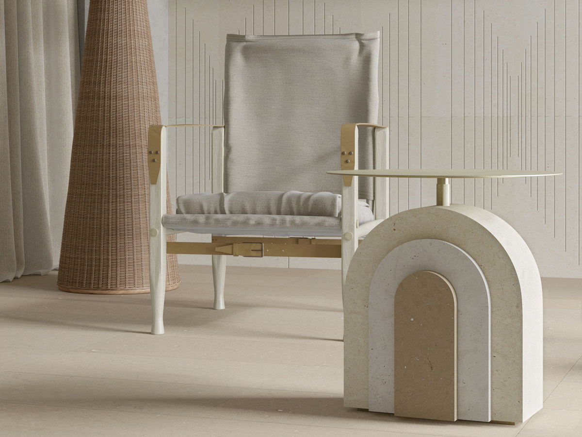 Pimar Arco Side Table Brass
