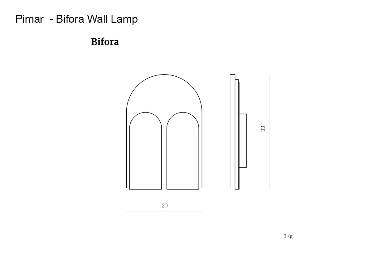 Pimar Bifora Wall Lamp