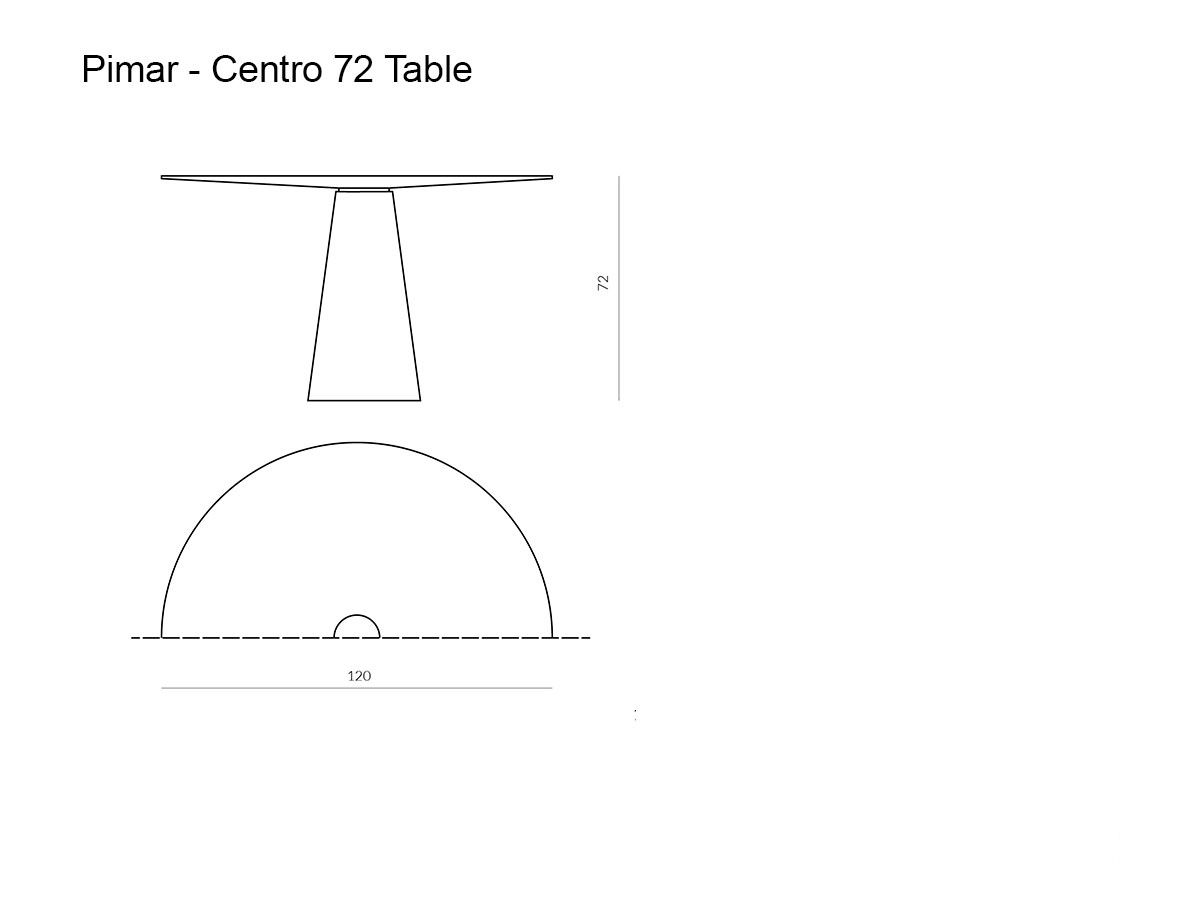 Pimar Centro 72 Table