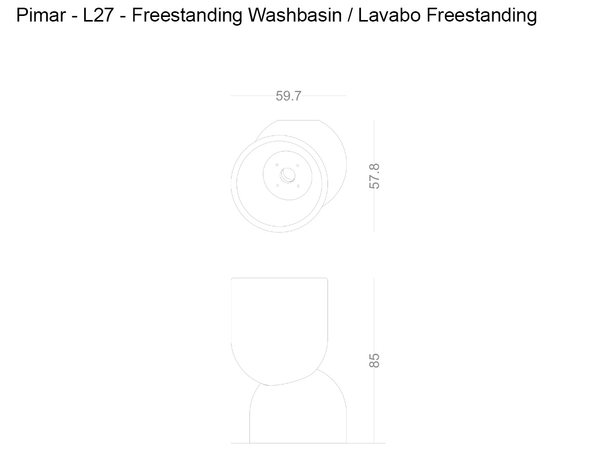 Pimar L27 Maat Freestanding Washbasin