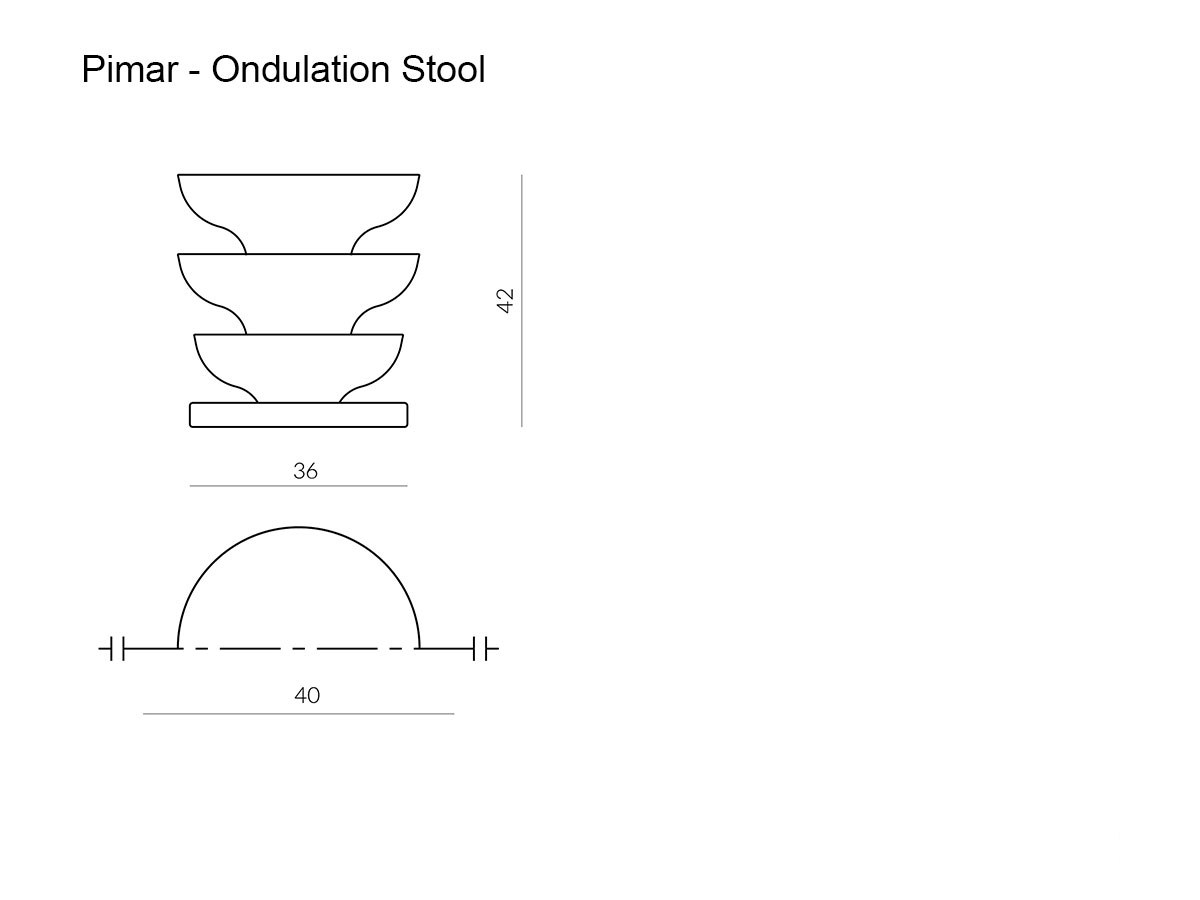 Pimar Ondulation Stool