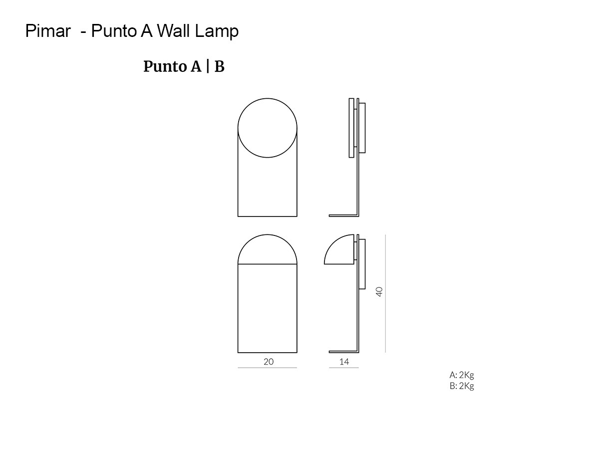 Pimar Punto A Wall Lamp