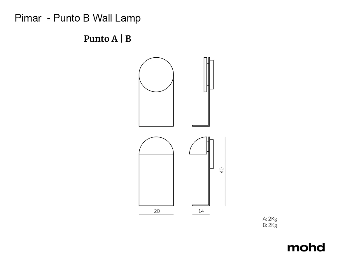 Pimar Punto B Wall Lamp
