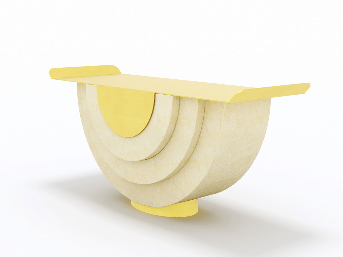 Pimar Romano Coffee Table Brass