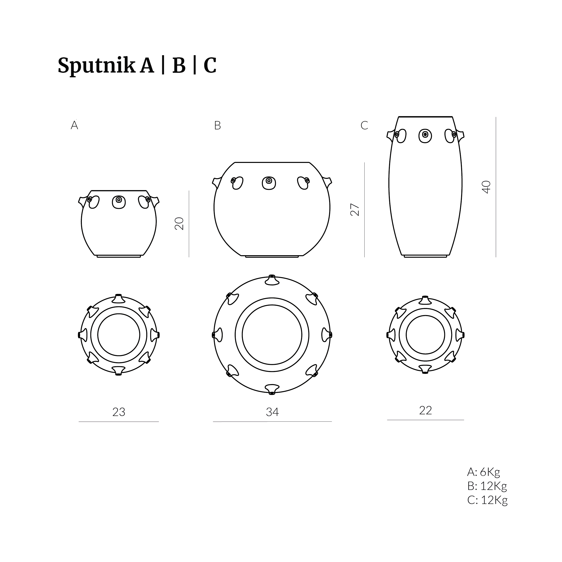 Pimar Sputnik Vase