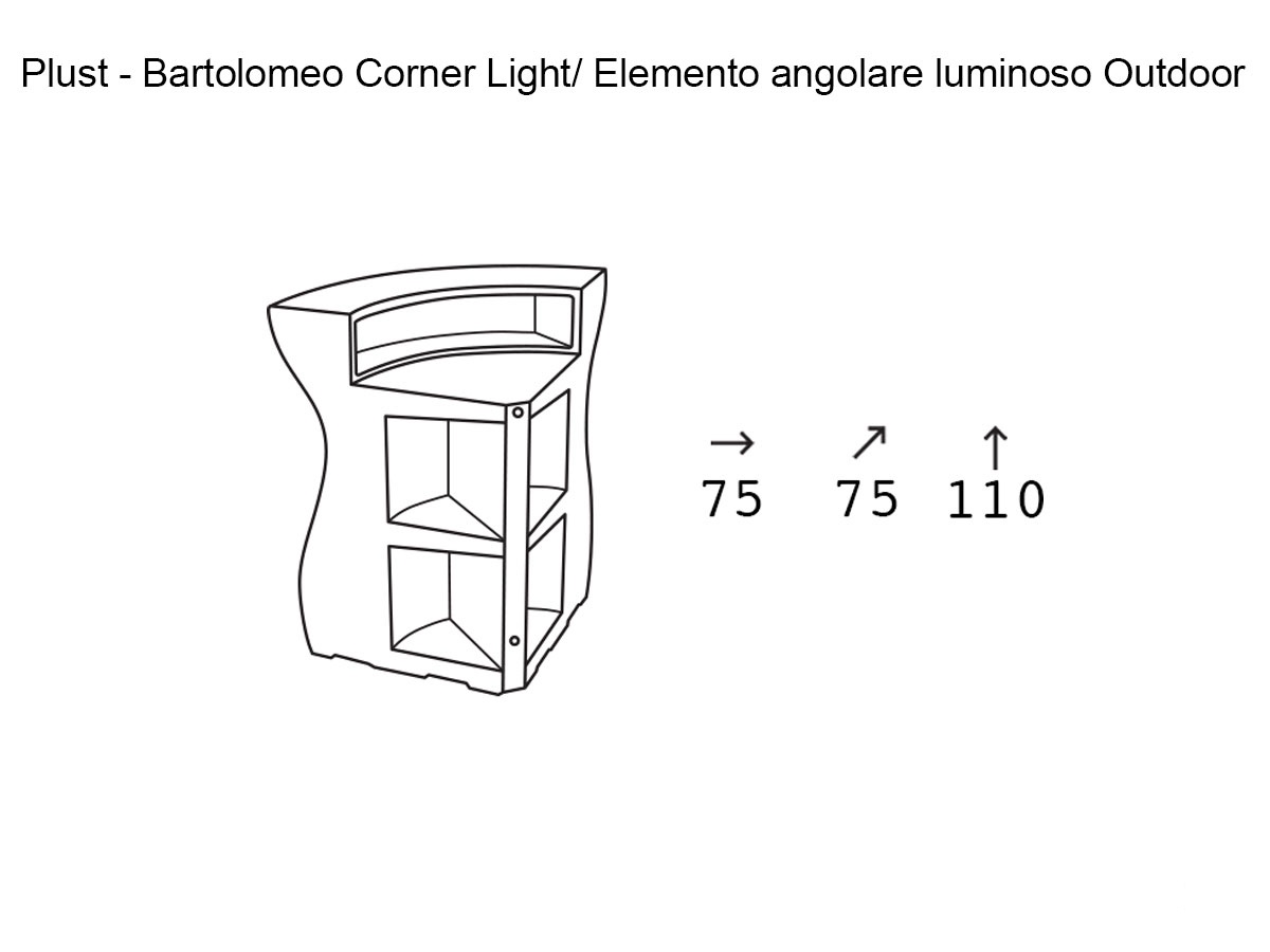 Plust Collection Bartolomeo Corner, модуль уличный