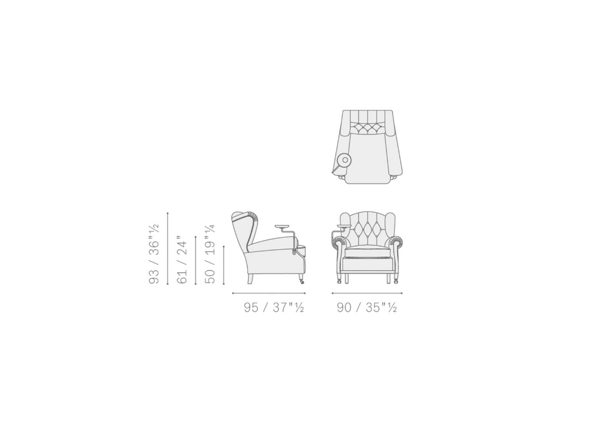 Poltrona Frau 1919 Armchair With Plate