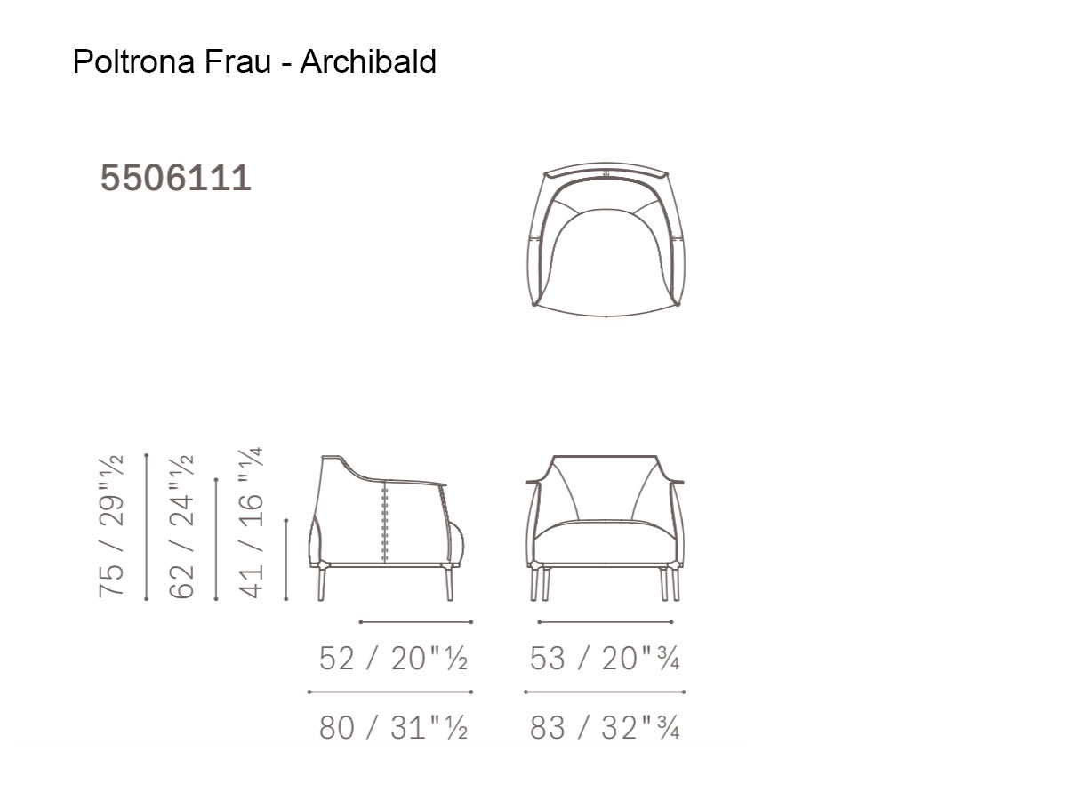 Poltrona Frau Archibald Armchair