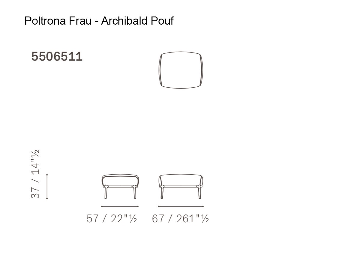 Poltrona Frau Archibald Ottoman
