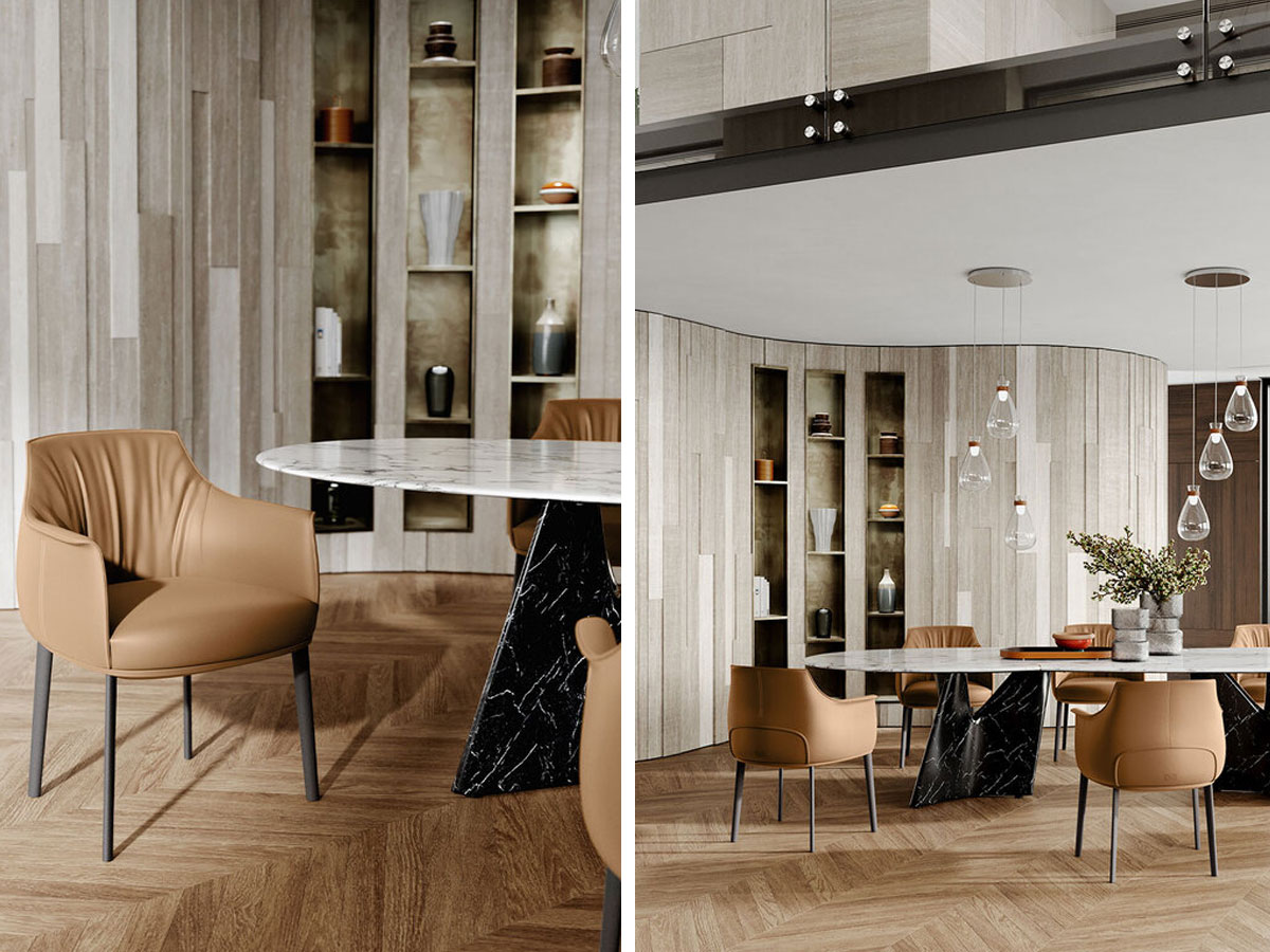 Poltrona Frau Archibald Large Dining Chair