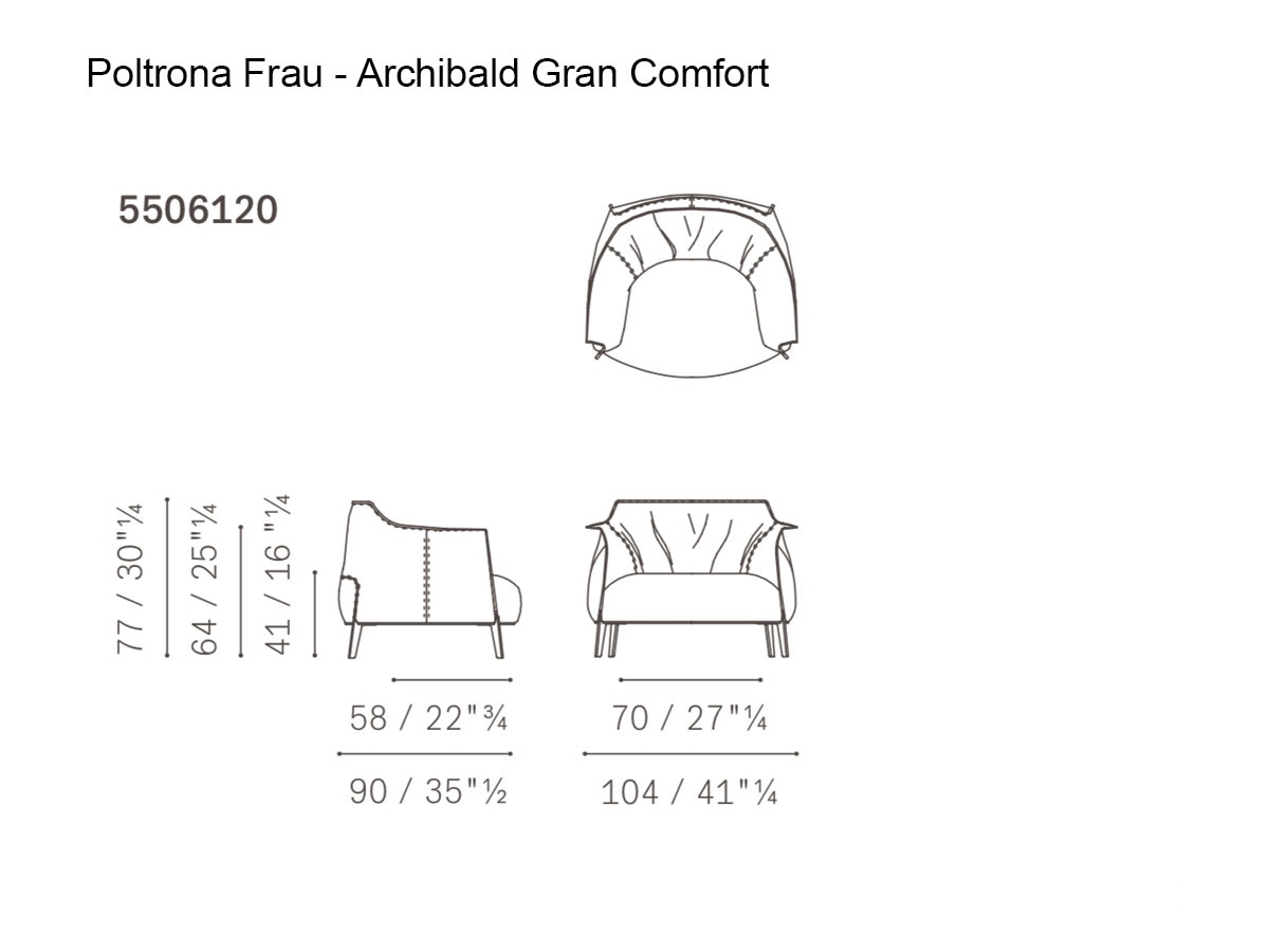 Poltrona Frau Archibald Gran Comfort Armchair