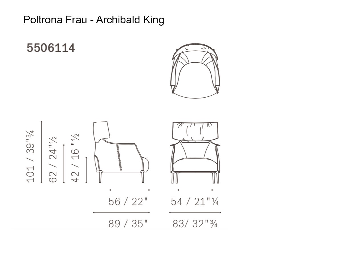Poltrona Frau Archibald King Armchair