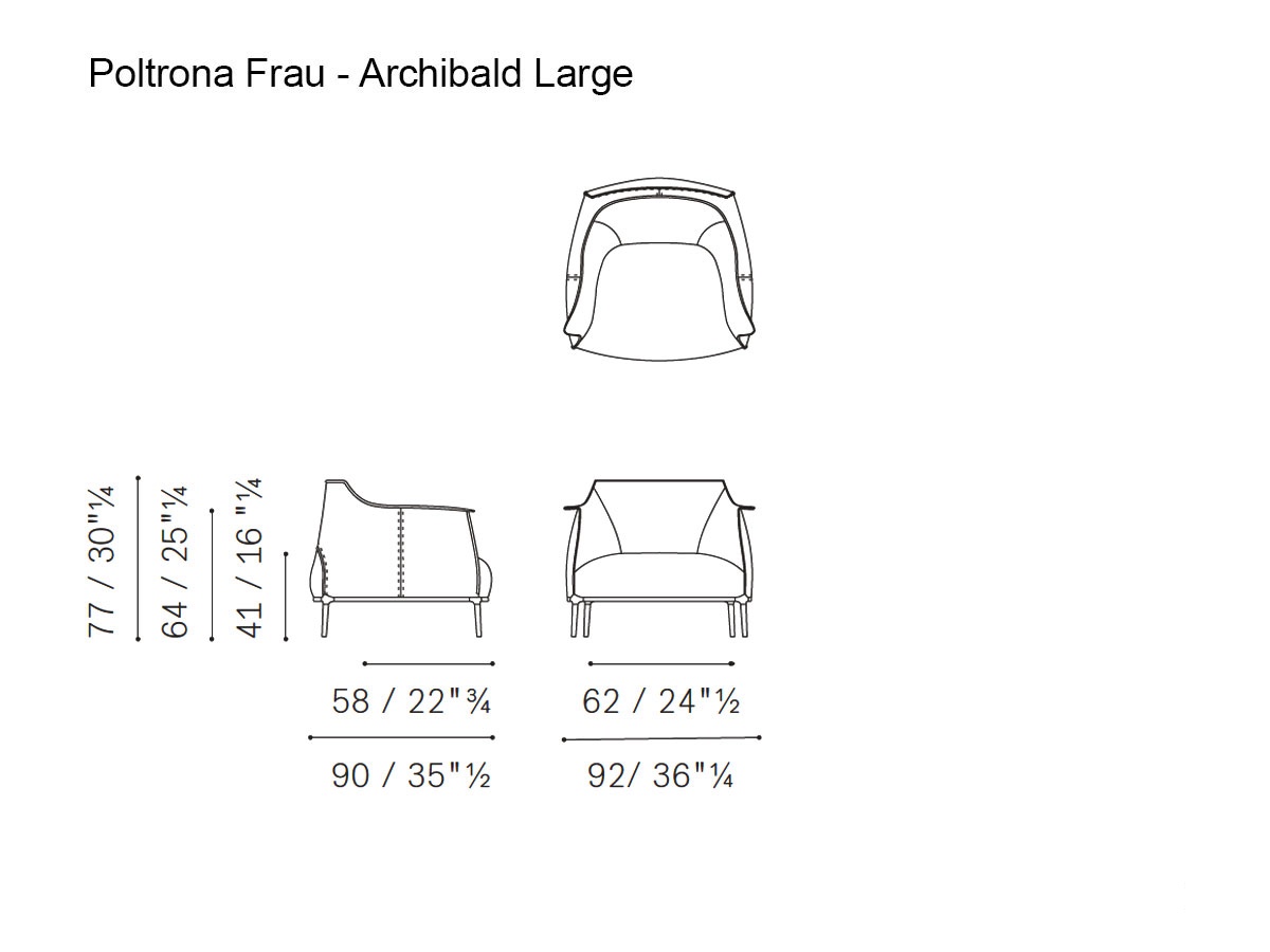 Poltrona Frau Archibald Large Armchair