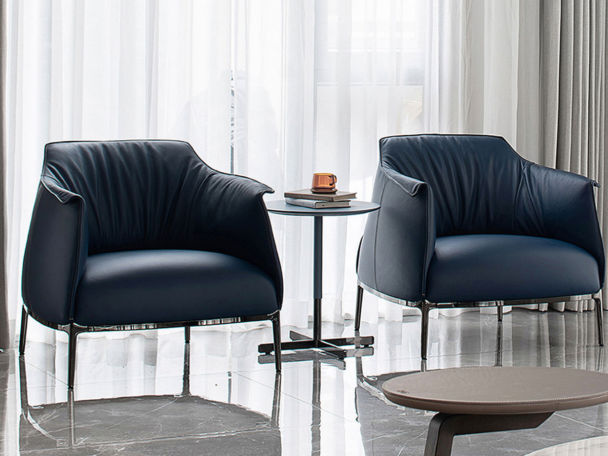 Poltrona Frau Archibald Armchair Leather Sc 80 Bruno Havana