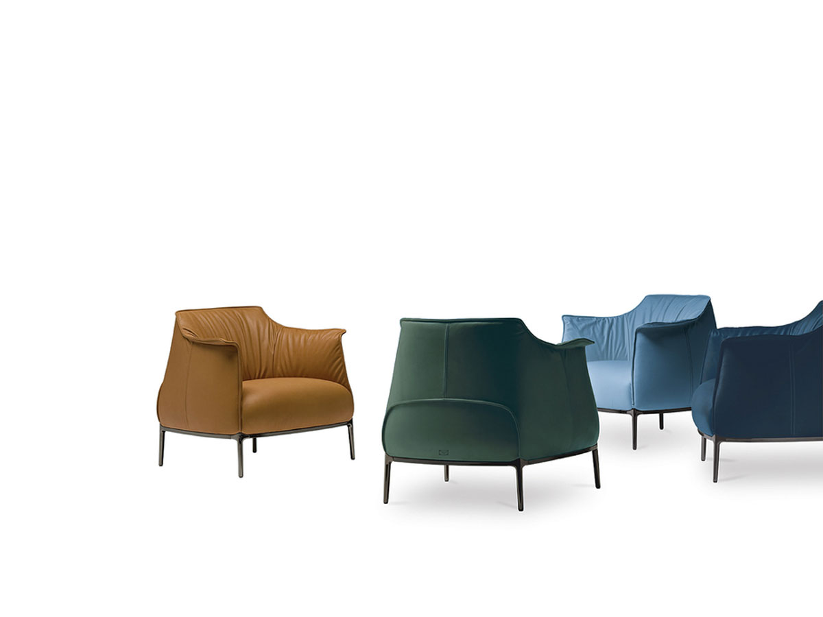 Poltrona Frau Archibald Armchair Leather Sc 80 Bruno Havana