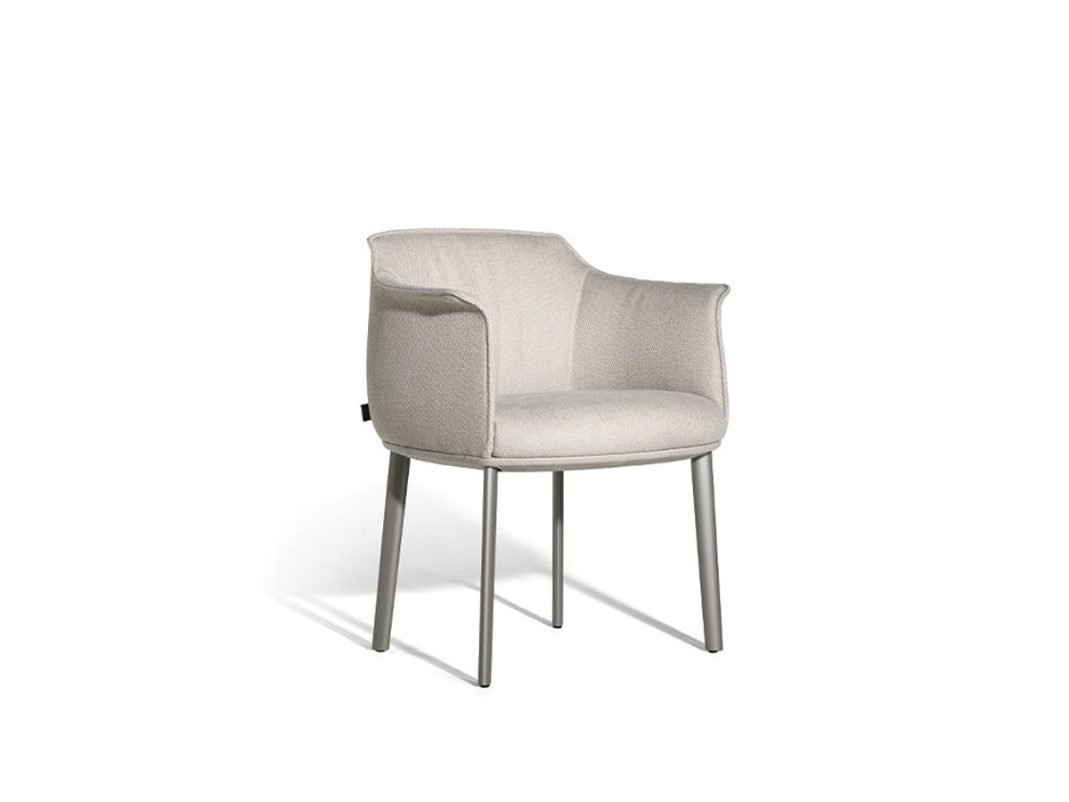 Poltrona Frau Archibald Dining Chair Metal Legs