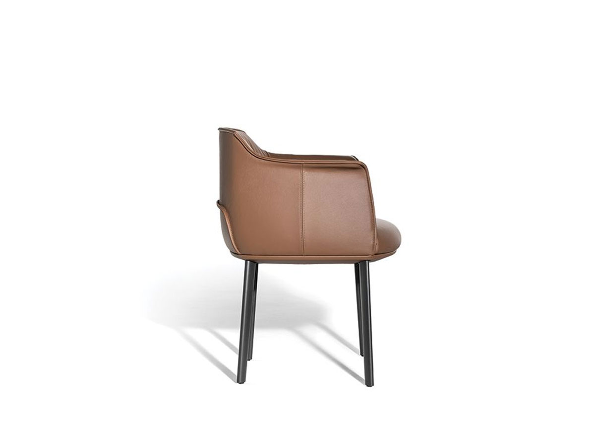 Poltrona Frau Archibald Dining Chair Metal Legs