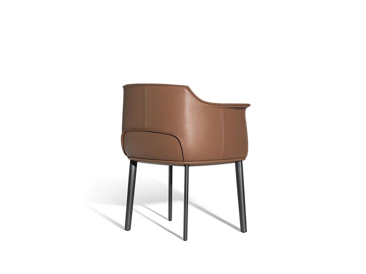 Poltrona Frau Archibald Dining Chair Metal Legs