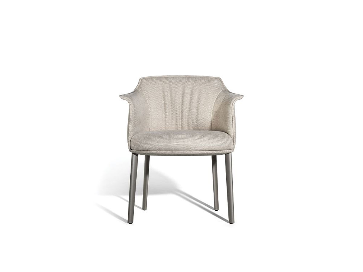 Poltrona Frau Archibald Dining Chair Metal Legs