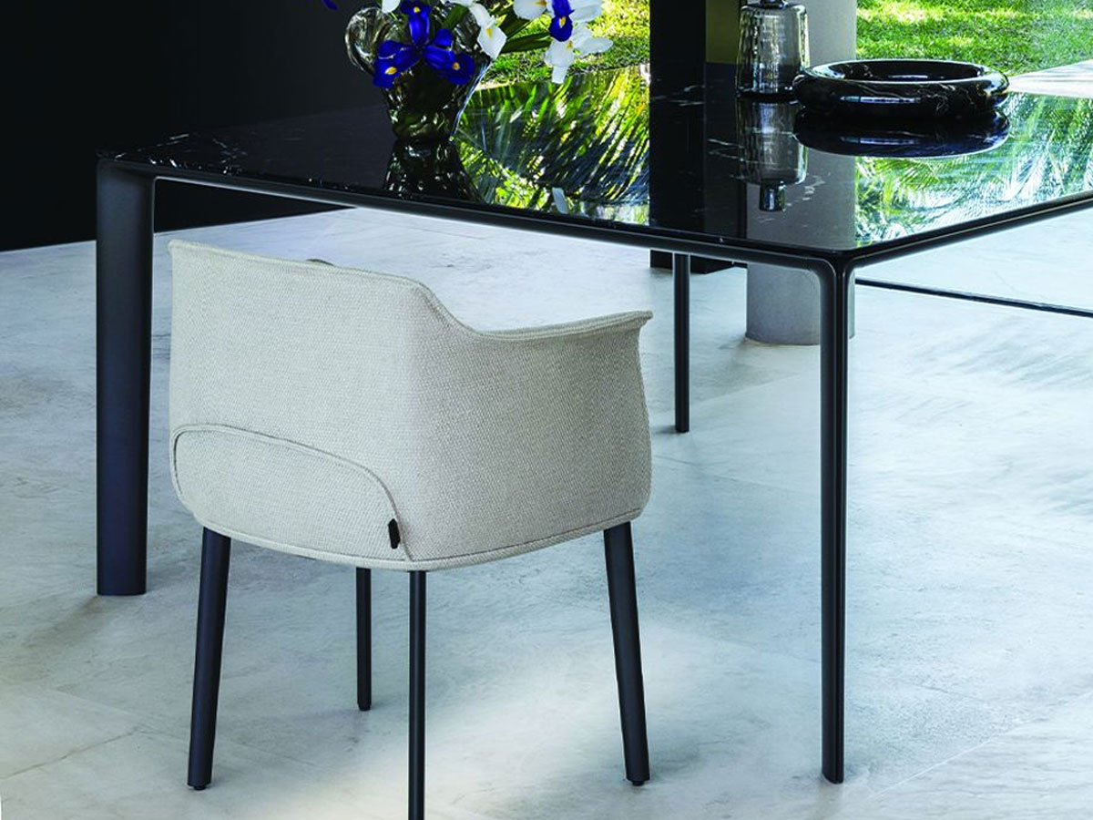 Poltrona Frau Archibald Dining Chair Metal Legs