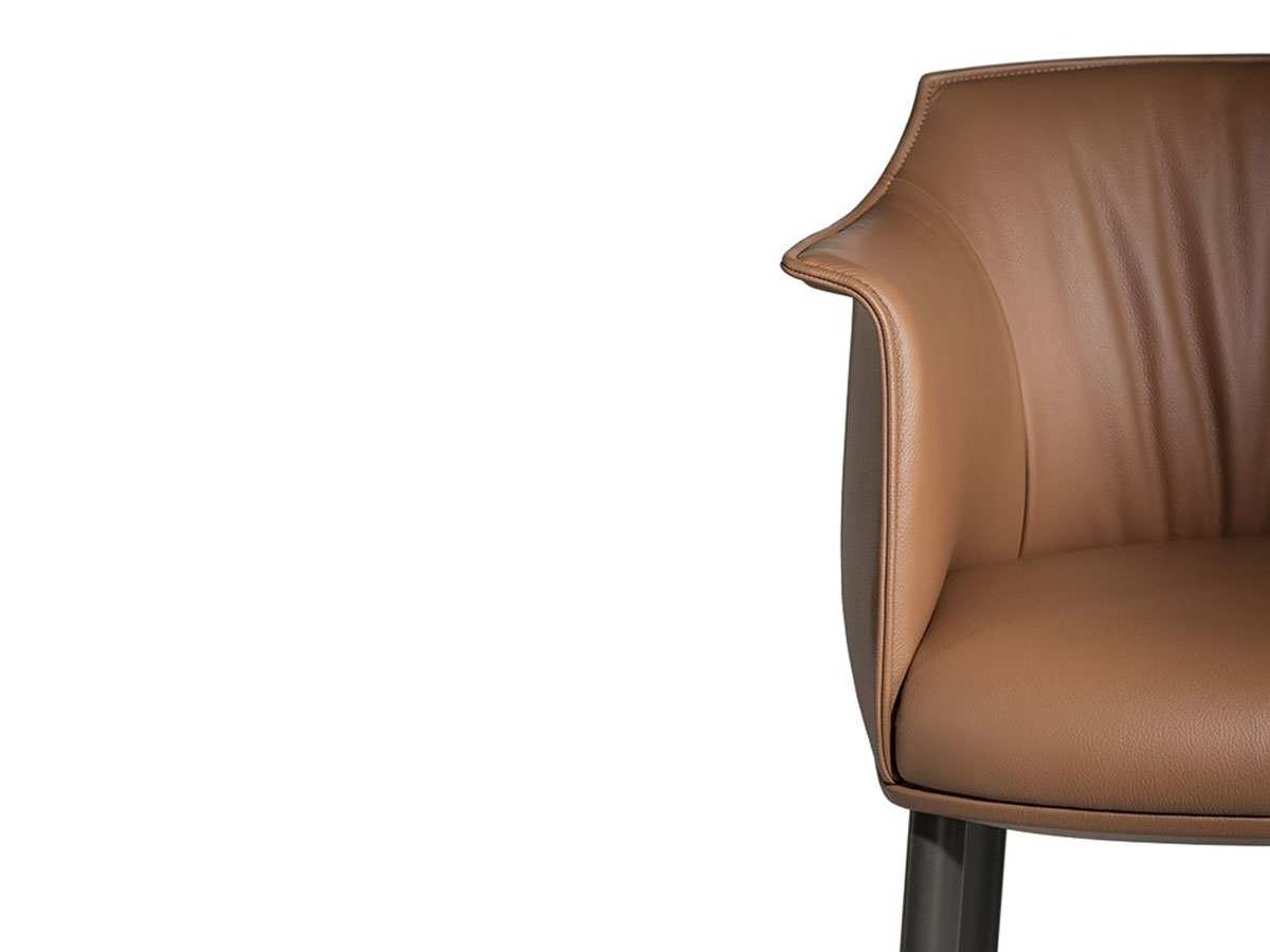 Poltrona Frau Archibald Dining Chair Metal Legs