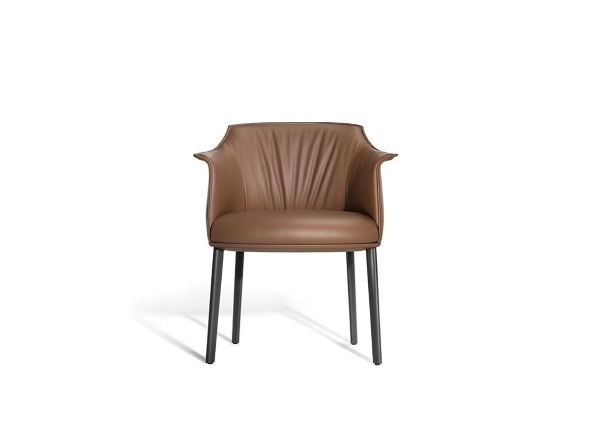 Poltrona Frau Archibald Dining Chair Metal Legs