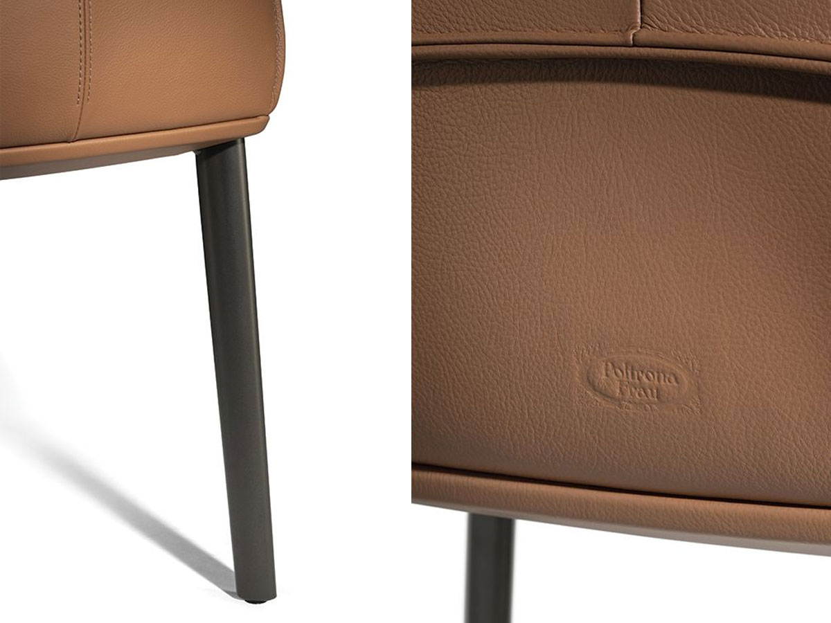 Poltrona Frau Archibald Dining Chair Metal Legs