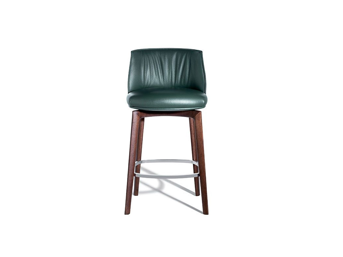 Poltrona Frau Archibald Stool Wood Base