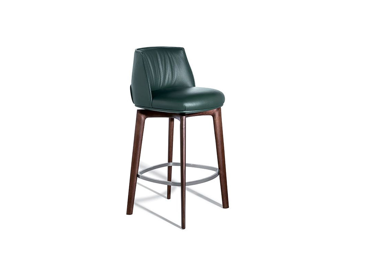 Poltrona Frau Archibald Stool Wood Base