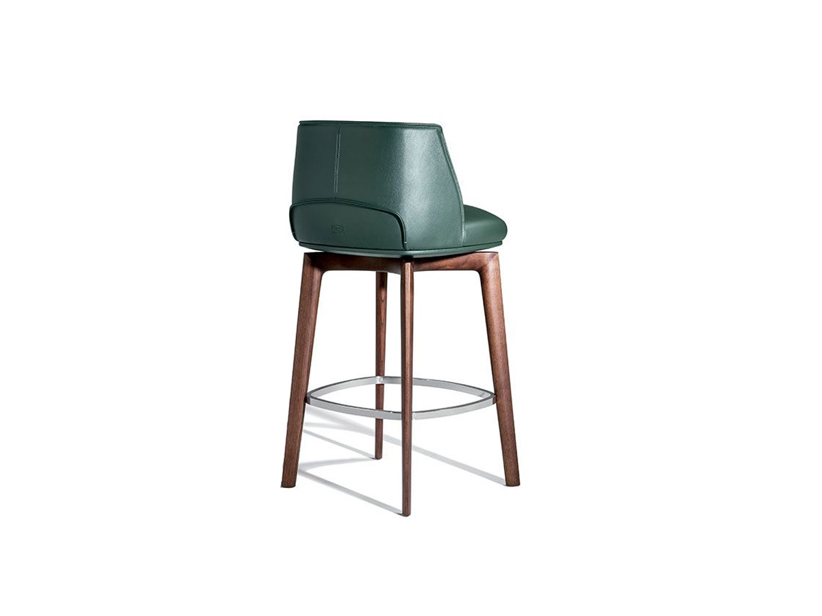 Poltrona Frau Archibald Stool Wood Base