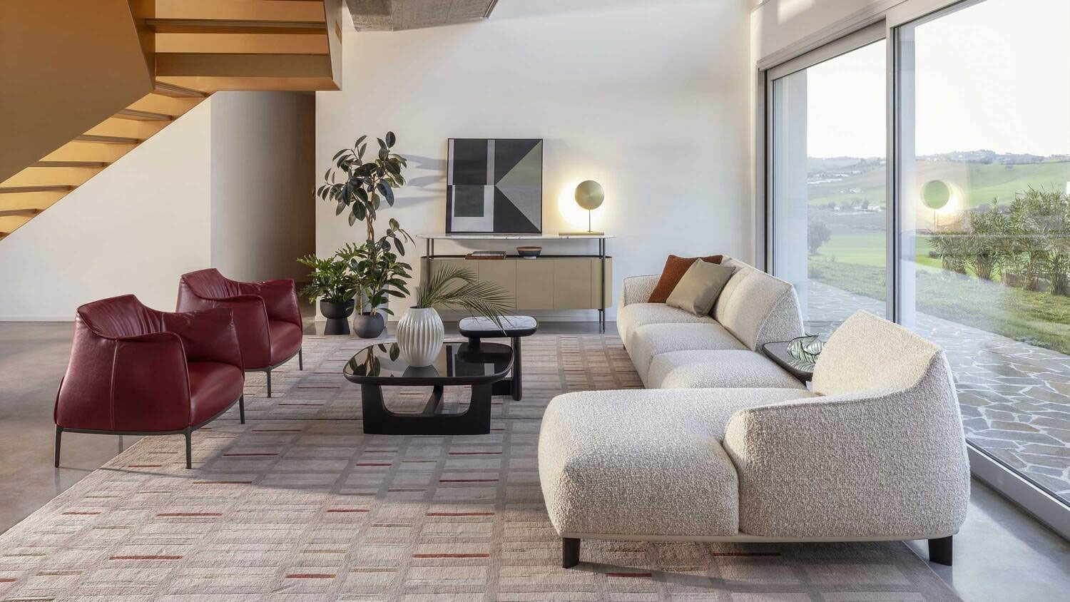 Poltrona Frau Archibald Sofa System Pouf