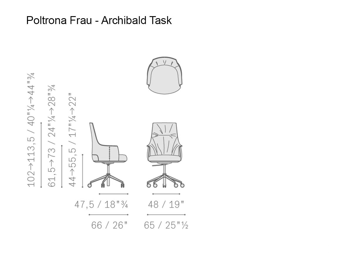 Poltrona Frau Archibald Task Executive Office Chair