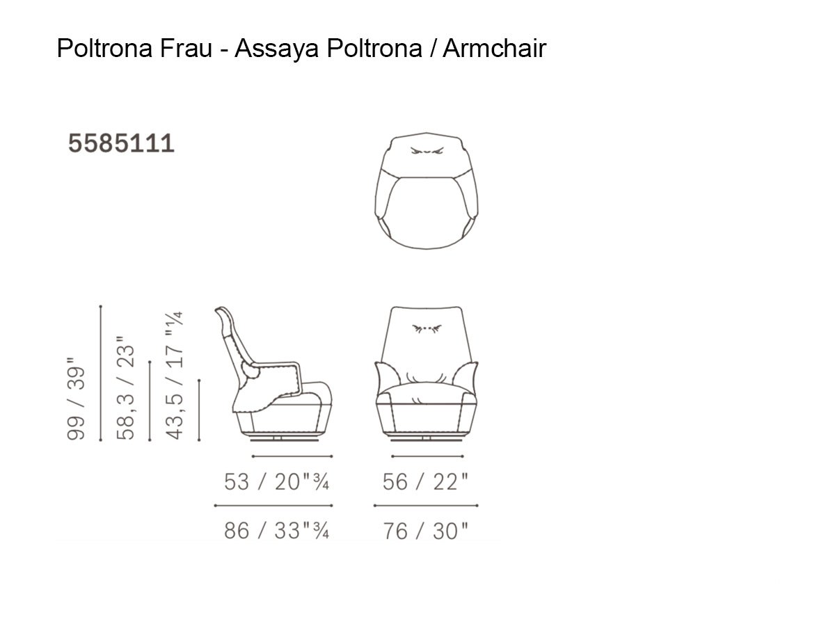 Poltrona Frau Assaya Armchair