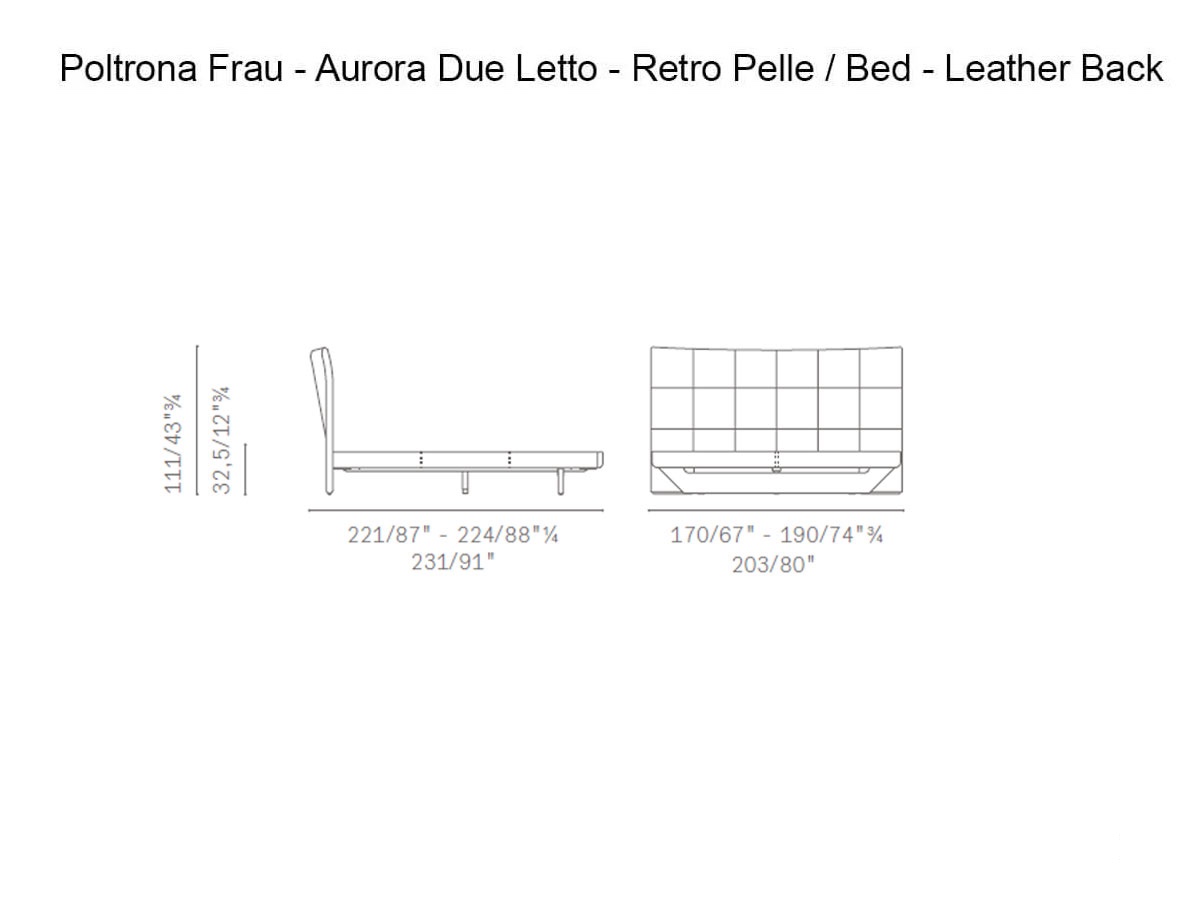 Poltrona Frau Aurora Due Bed Leather Back