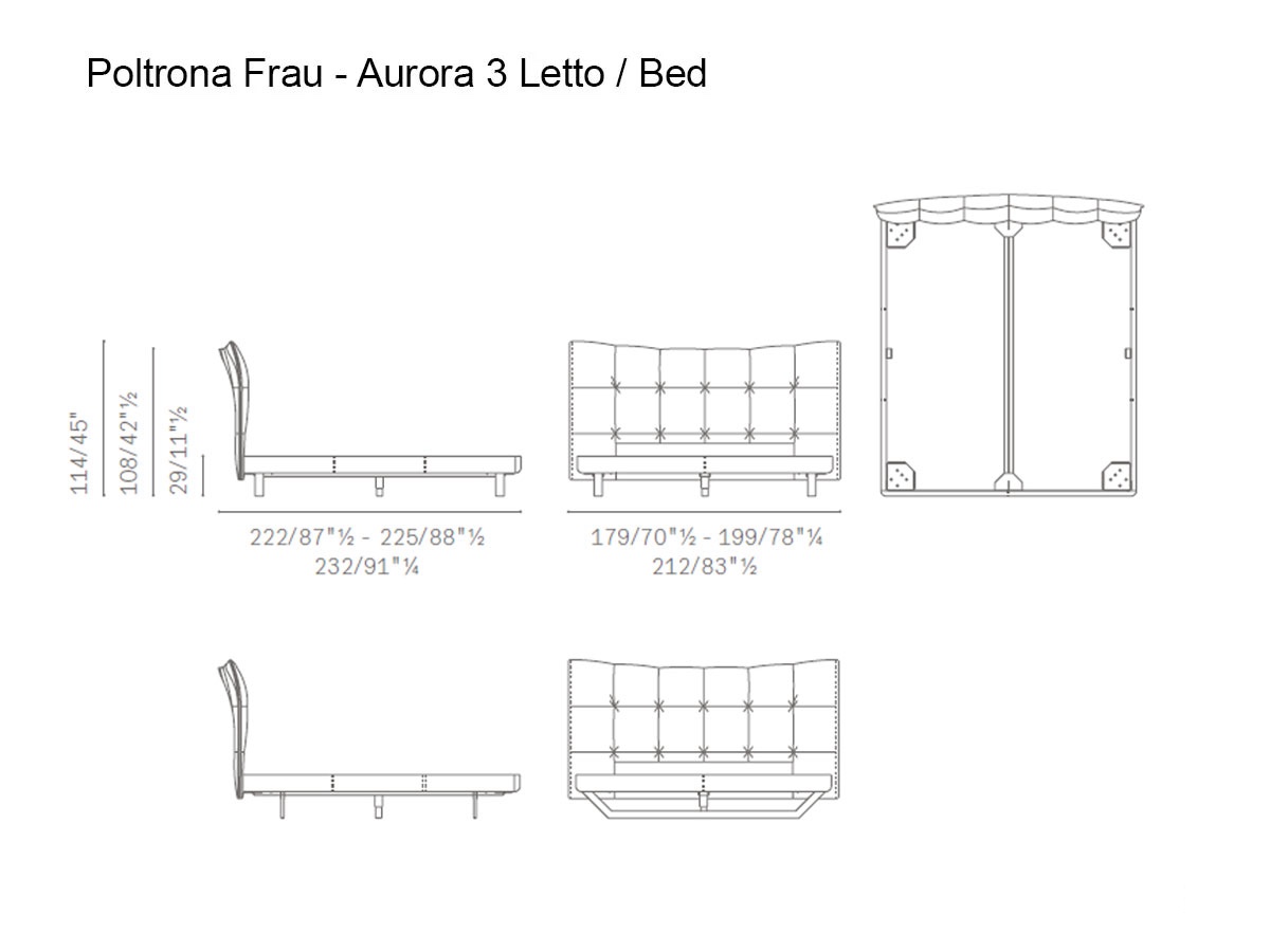 Кровать Poltrona Frau Aurora Tre