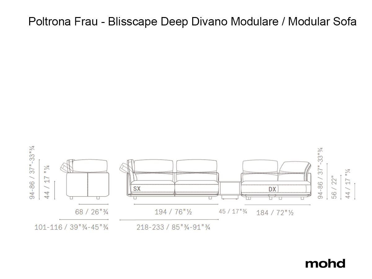 Модульный диван Poltrona Frau Blisscape Deep