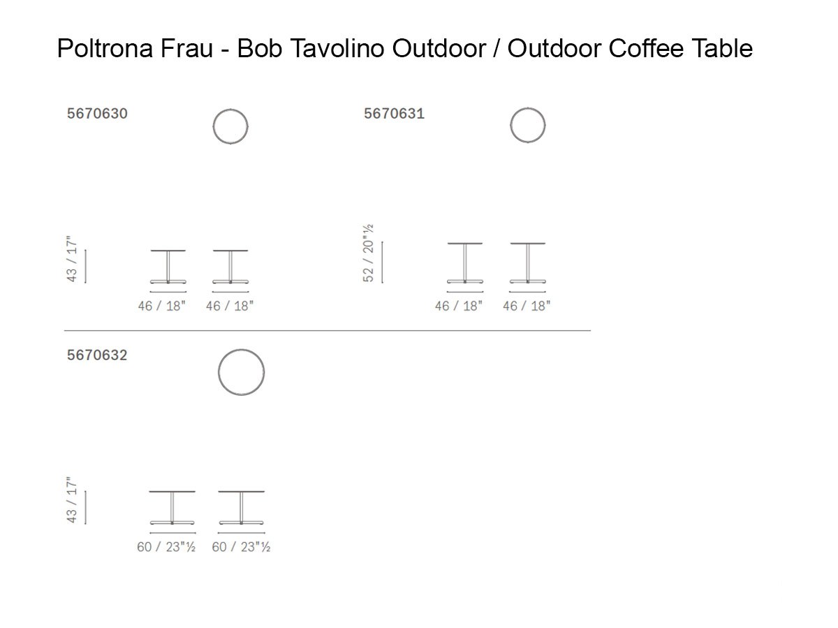Poltrona Frau Bob Outdoor Coffee Table