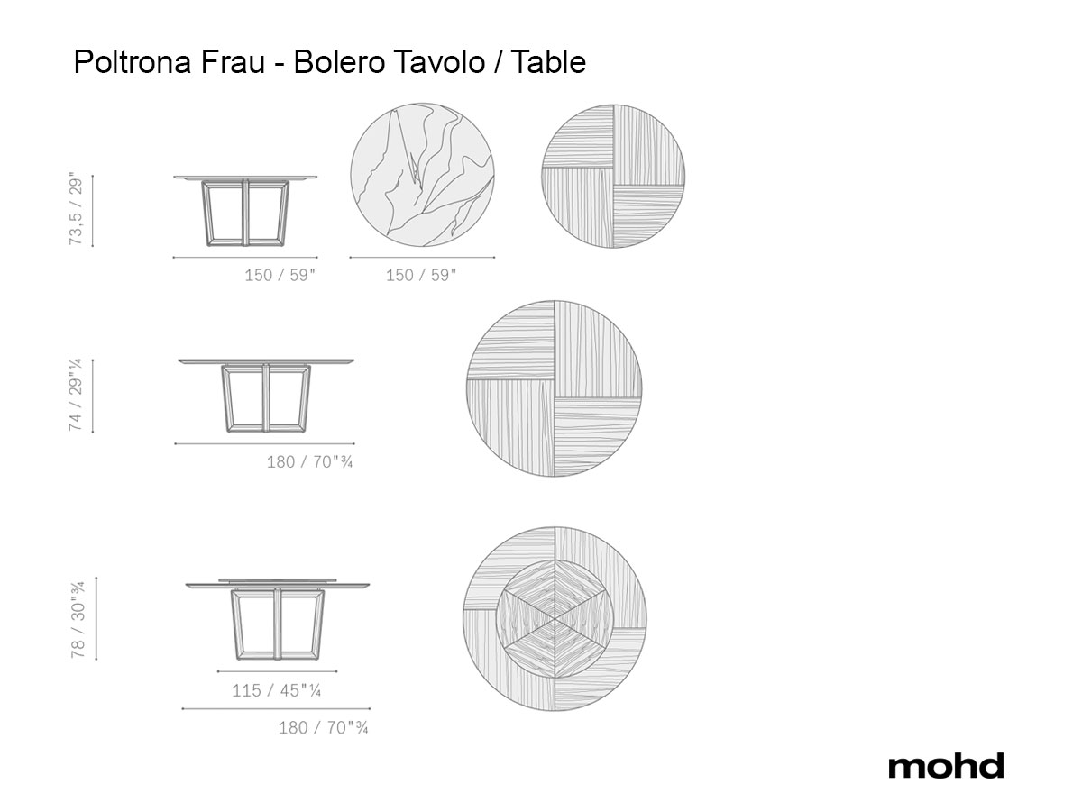 Poltrona Frau Bolero Round Table