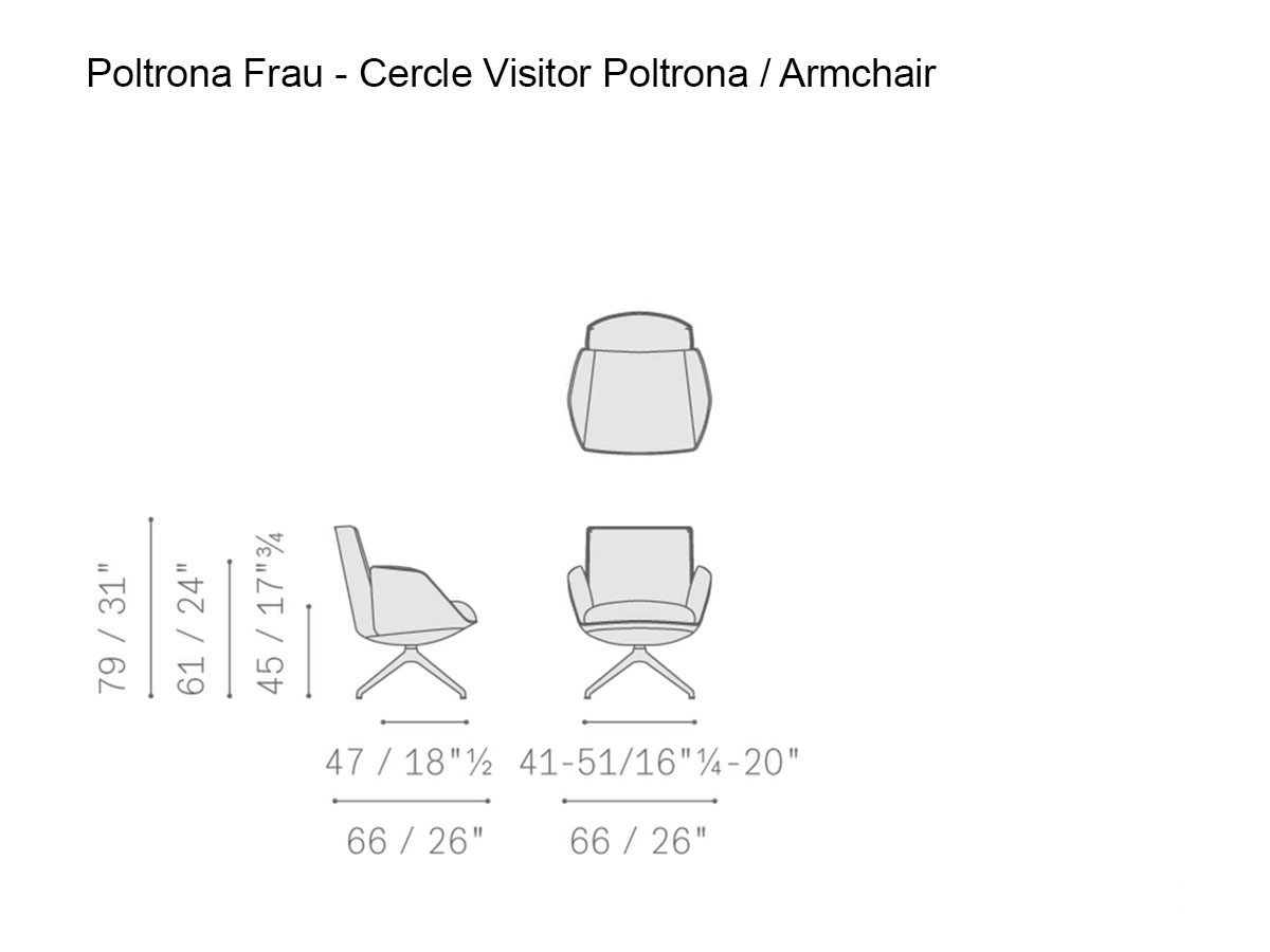 Poltrona Frau Cercle Visitor Office Chair
