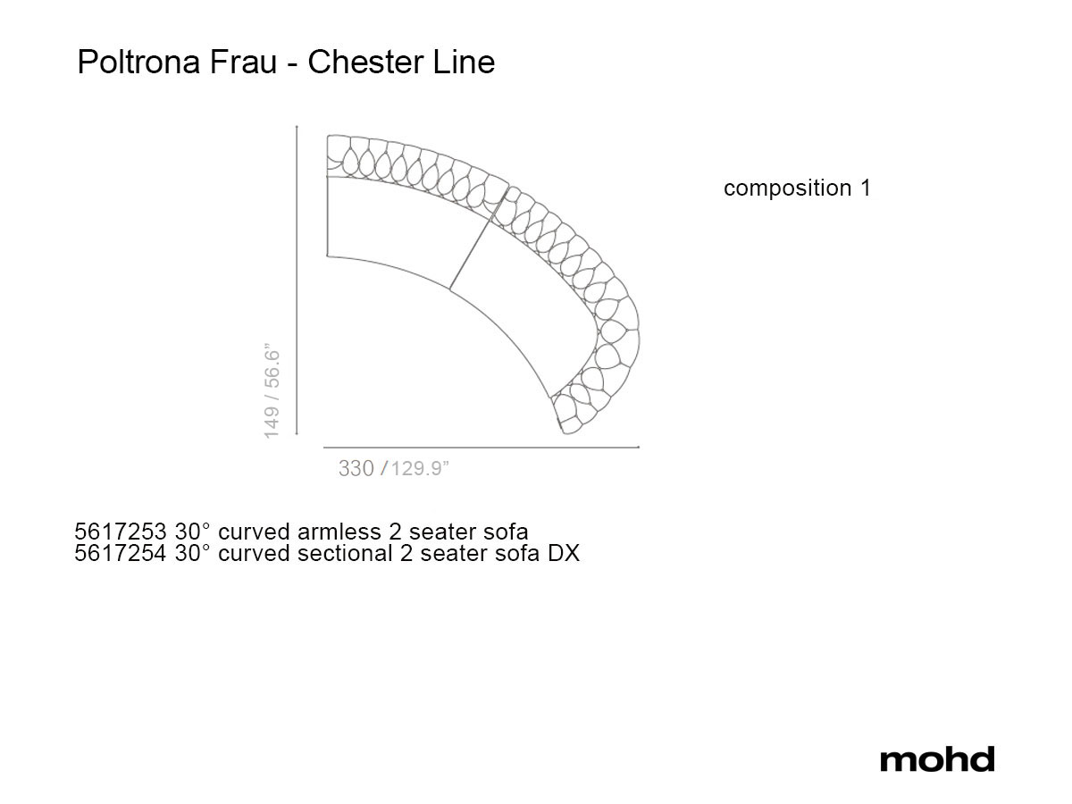 Диван Poltrona Frau Chester Line, модульный