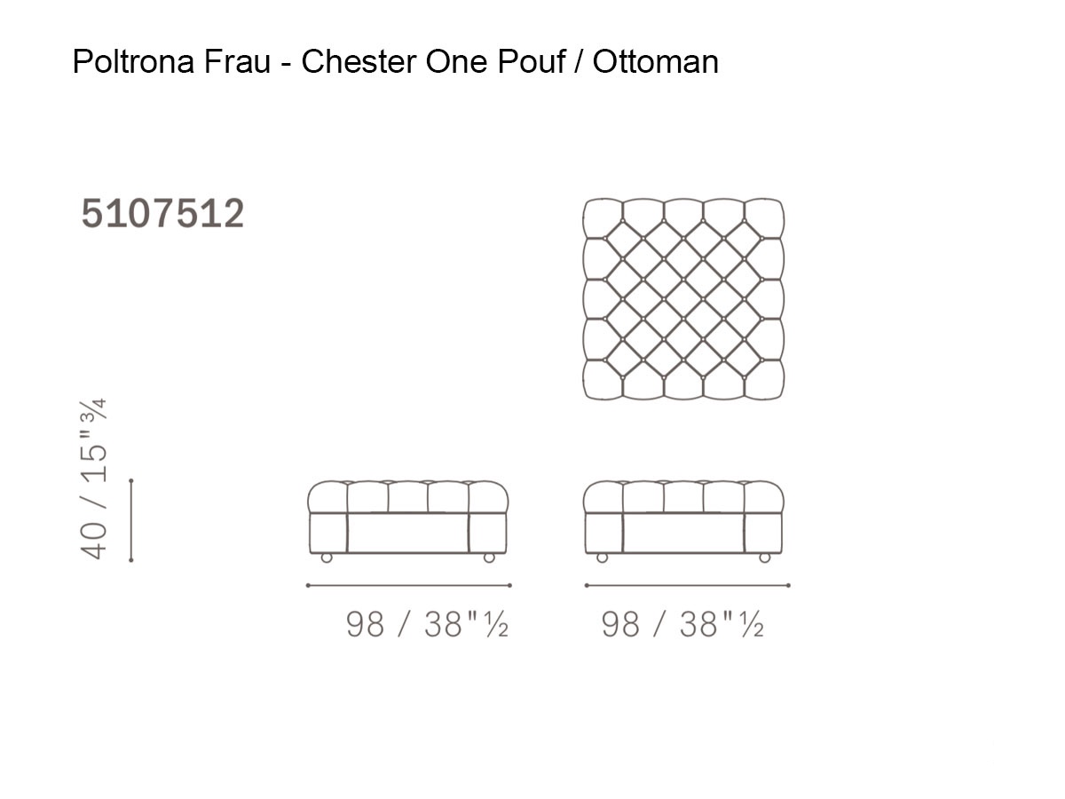 Poltrona Frau Chester One Pouf