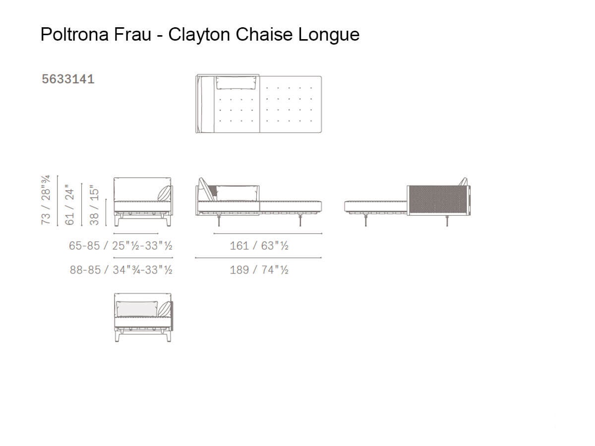 Poltrona Frau Clayton Chaise Longue