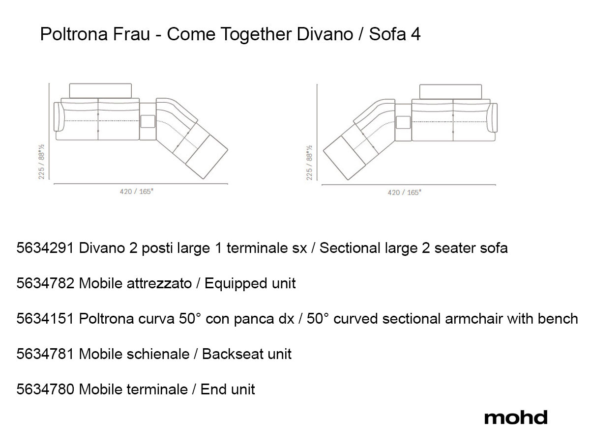 Poltrona Frau Come Together Modular Sofa