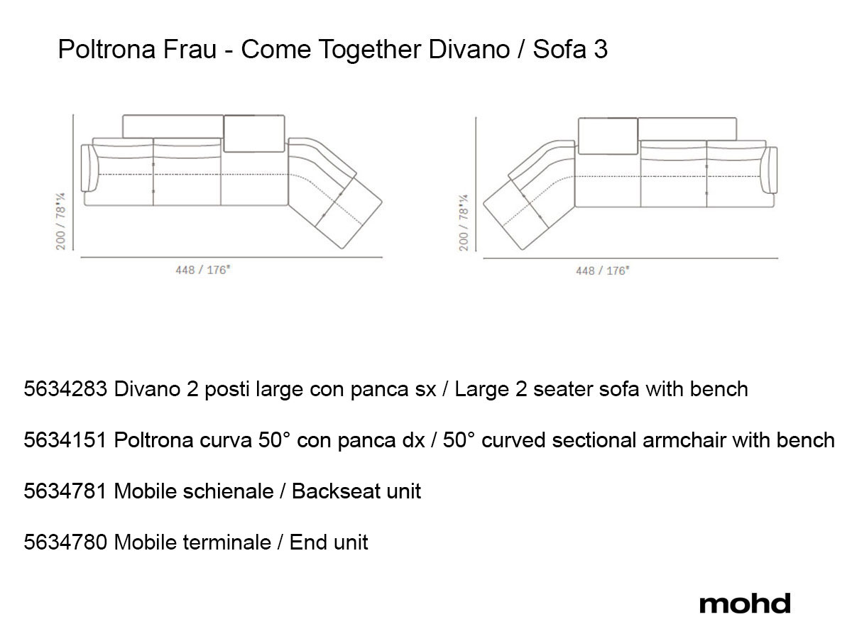Poltrona Frau Come Together Modular Sofa