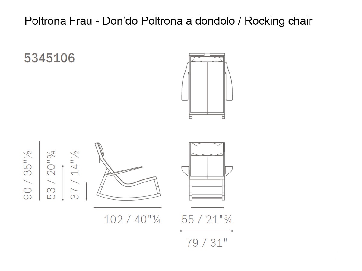 Poltrona Frau Dondo Rocking Chair